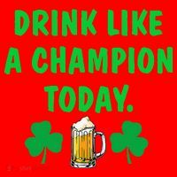 Drink Like Champion Today St Patricks Day Irish Drinking Santa Hat thumb 1