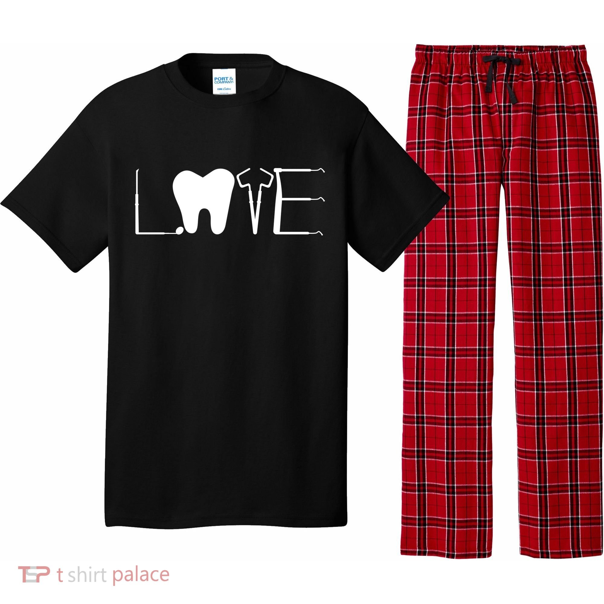 Dentist Love Dental Assistant Tooth Squad Cute Teeth Dentist Great Gift Pajama Set