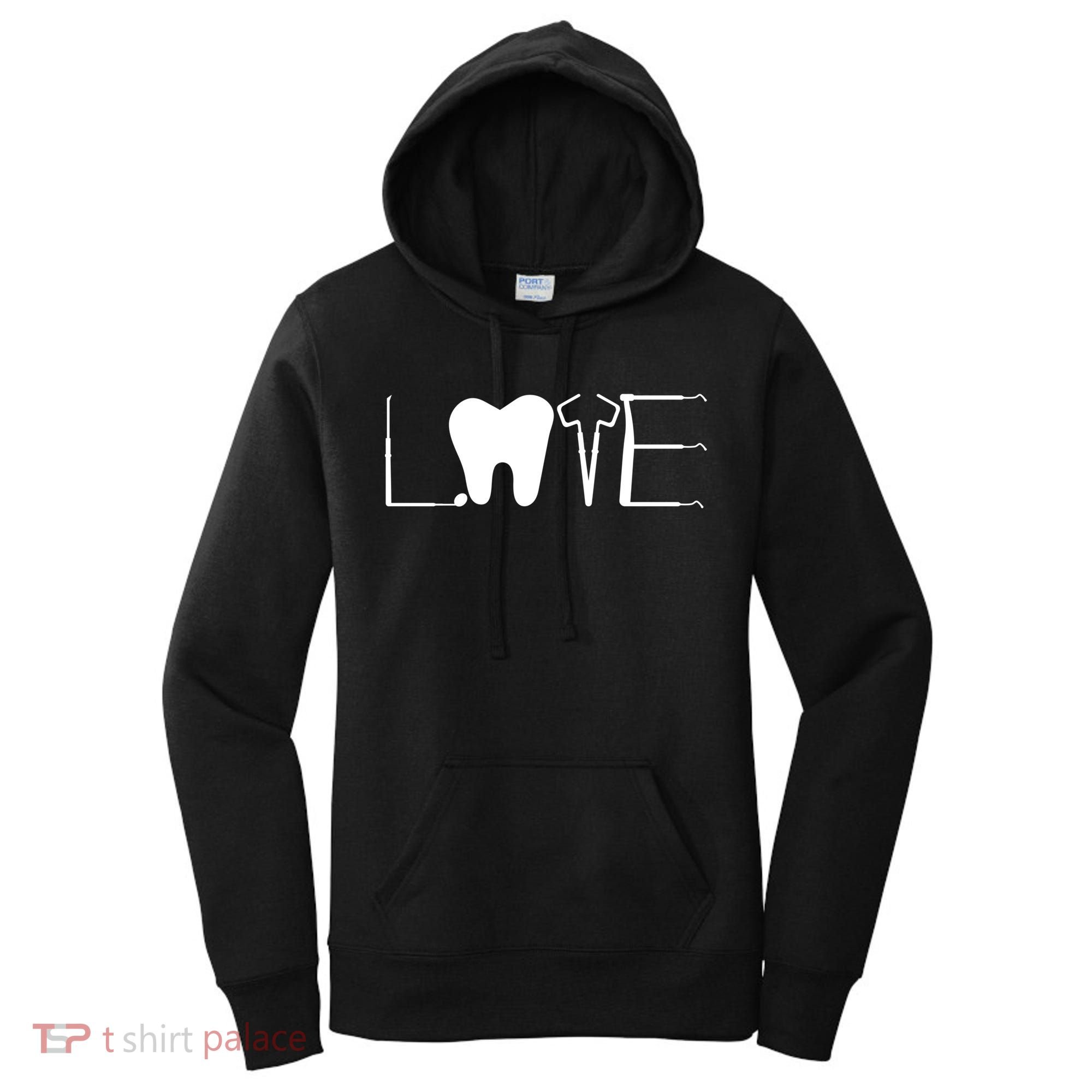Dentist Love Dental Assistant Tooth Squad Cute Teeth Dentist Great Gift Women's Hoodie