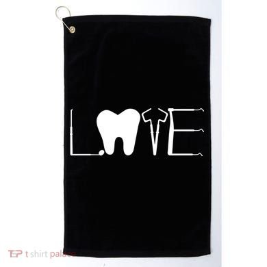 Dentist Love Dental Assistant Tooth Squad Cute Teeth Dentist Great Gift Golf Towel
