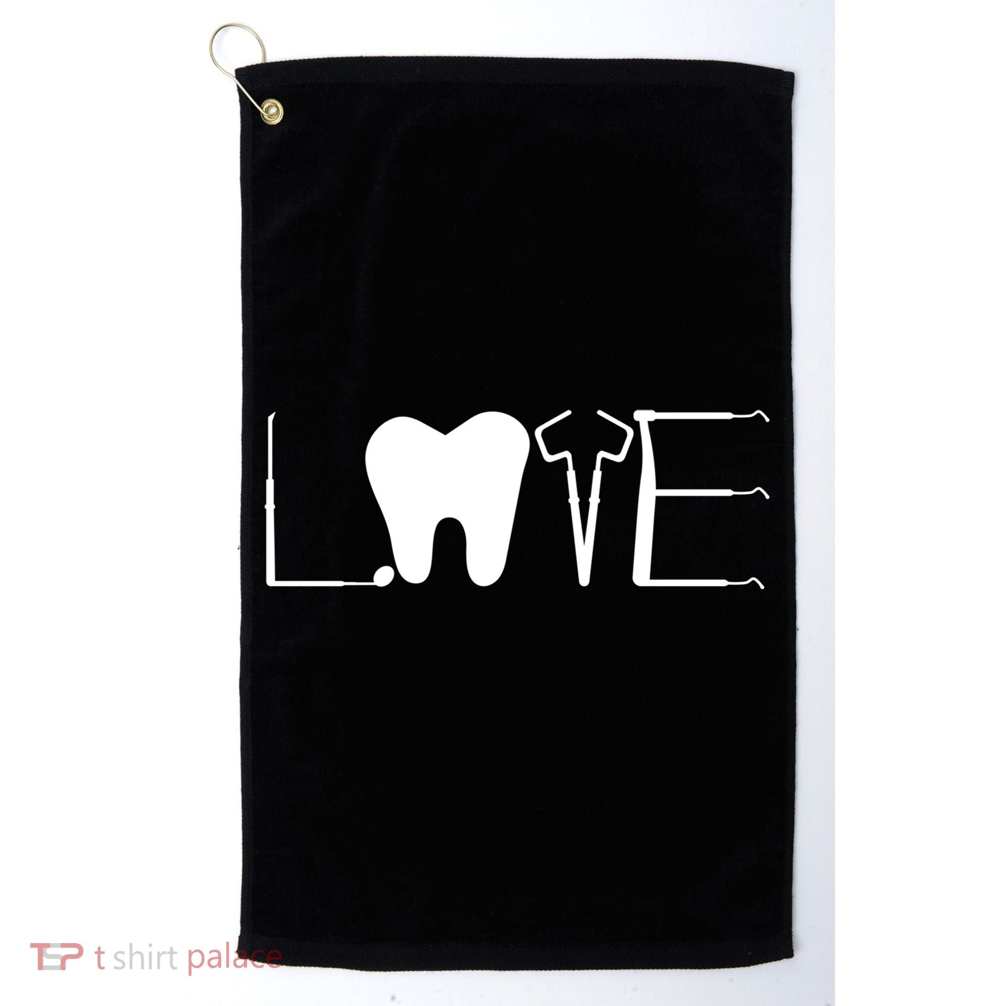 Dentist Love Dental Assistant Tooth Squad Cute Teeth Dentist Great Gift Golf Towel