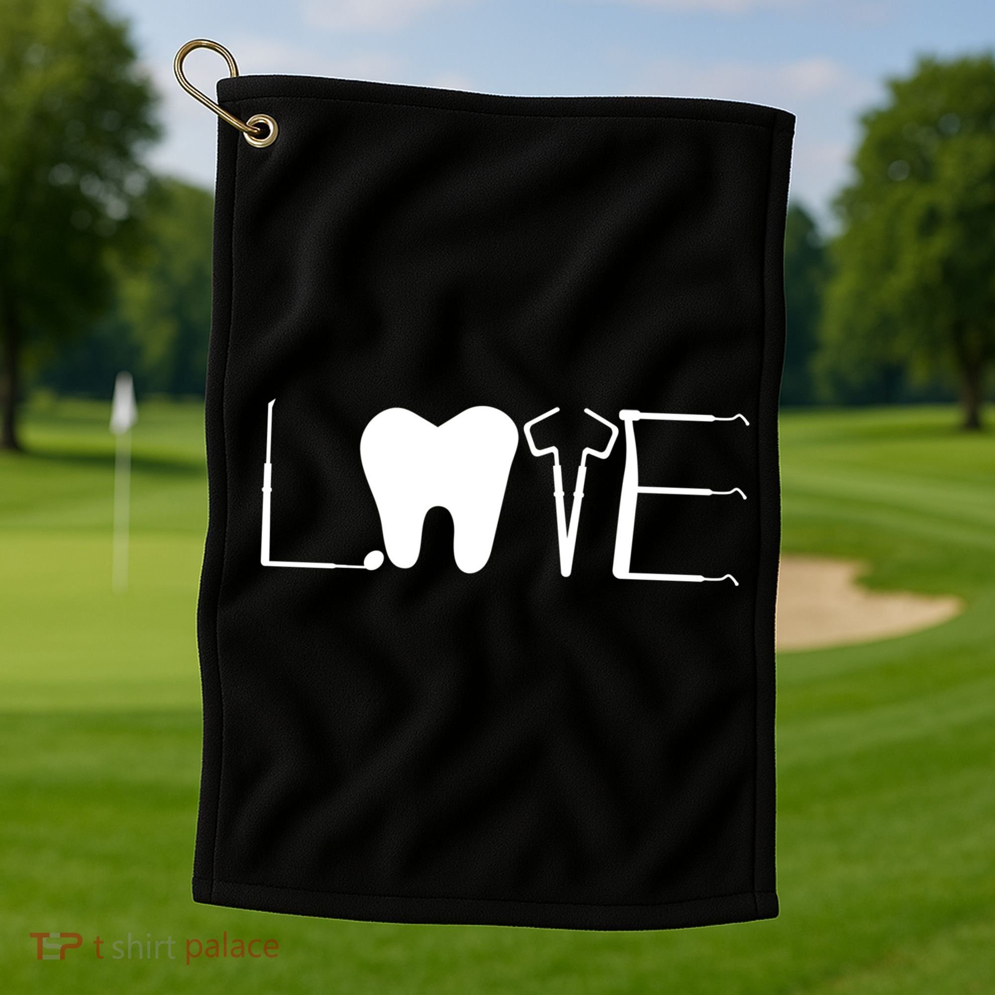 Dentist Love Dental Assistant Tooth Squad Cute Teeth Dentist Great Gift Golf Towel