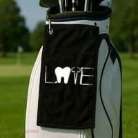 Dentist Love Dental Assistant Tooth Squad Cute Teeth Dentist Great Gift Golf Towel thumb 2