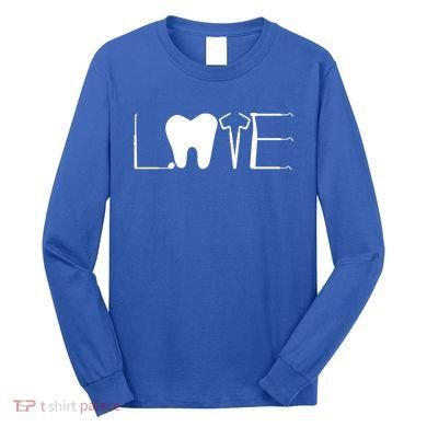 Dentist Love Dental Assistant Tooth Squad Cute Teeth Dentist Great Gift Long Sleeve Shirt