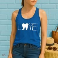 Dentist Love Dental Assistant Tooth Squad Cute Teeth Dentist Great Gift Women's Tank Top thumb 2