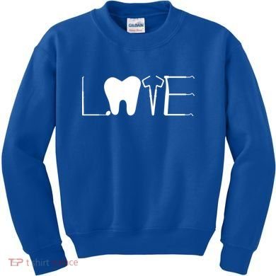 Dentist Love Dental Assistant Tooth Squad Cute Teeth Dentist Great Gift Kids Sweatshirt