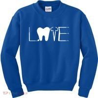 Dentist Love Dental Assistant Tooth Squad Cute Teeth Dentist Great Gift Kids Sweatshirt thumb 0