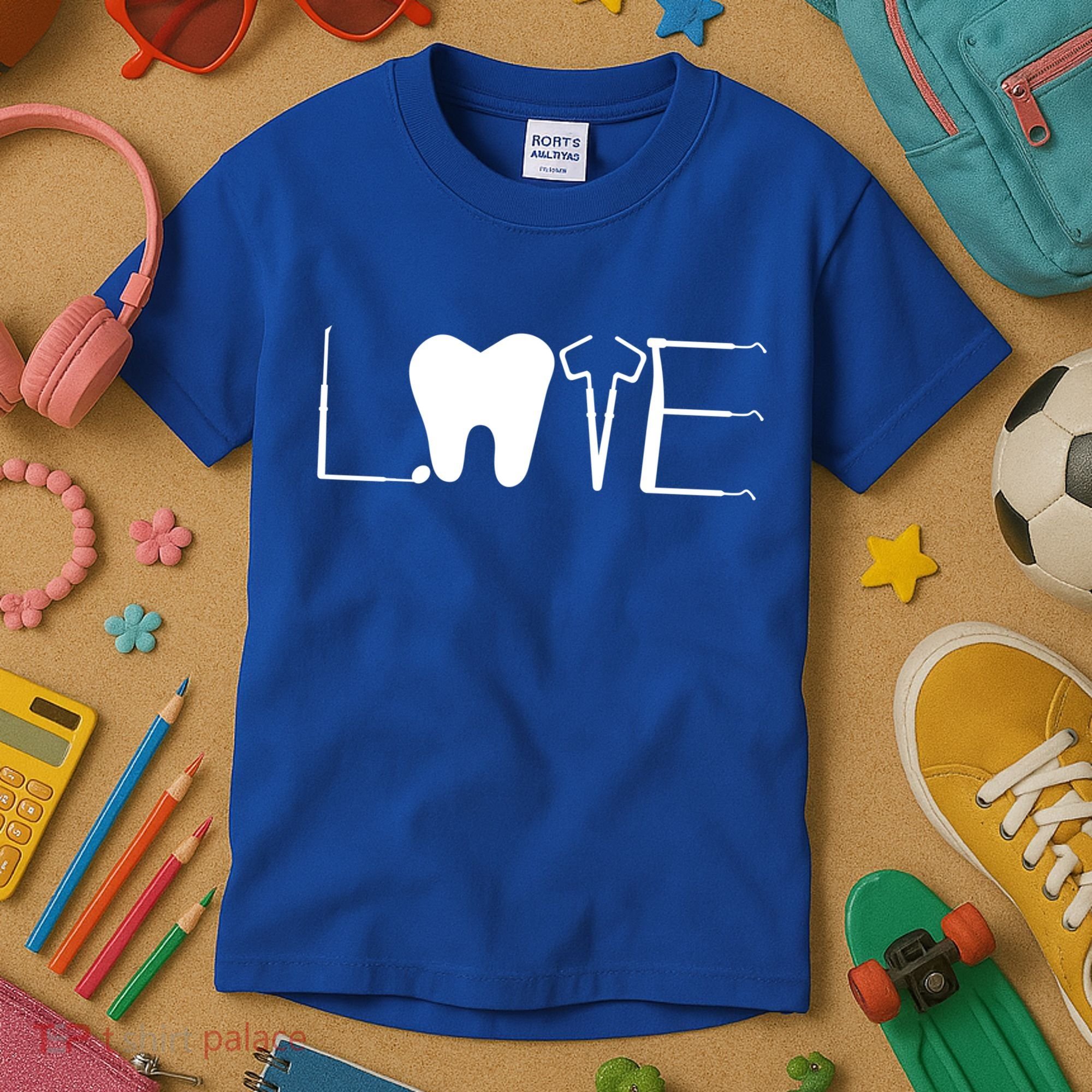 Dentist Love Dental Assistant Tooth Squad Cute Teeth Dentist Great Gift Kids T-Shirt