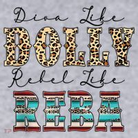Diva Like Dolly Rebel Like Reba Leopard Texture Style Women's Sweatshirt thumb 2