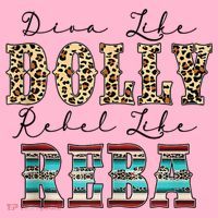 Diva Like Dolly Rebel Like Reba Leopard Texture Style Coaster thumb 2