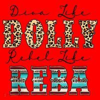 Diva Like Dolly Rebel Like Reba Leopard Texture Style Santa Hat thumb 1
