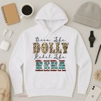 Diva Like Dolly Rebel Like Reba Leopard Texture Style Hoodie thumb 3