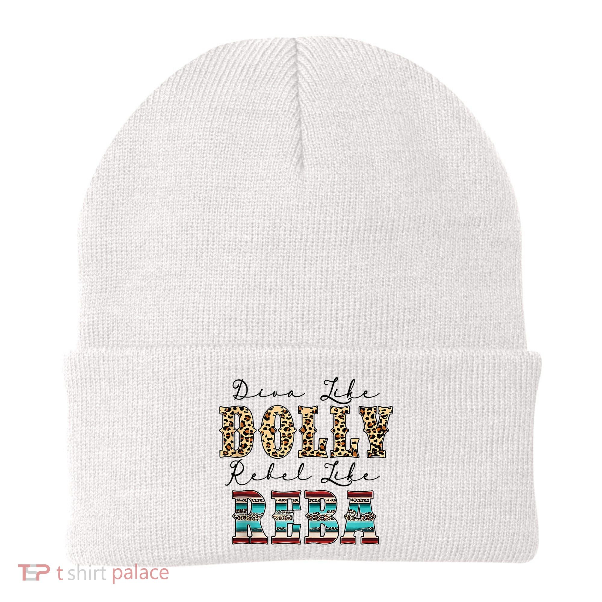 Diva Like Dolly Rebel Like Reba Leopard Texture Style Beanie