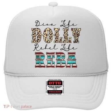 Diva Like Dolly Rebel Like Reba Leopard Texture Style Hat