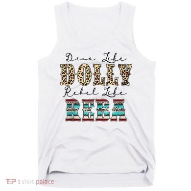 Diva Like Dolly Rebel Like Reba Leopard Texture Style Tank Top