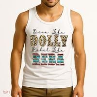 Diva Like Dolly Rebel Like Reba Leopard Texture Style Tank Top thumb 3