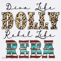 Diva Like Dolly Rebel Like Reba Leopard Texture Style Women's T-Shirt thumb 6