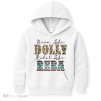 Diva Like Dolly Rebel Like Reba Leopard Texture Style Kids Hoodie thumb 0