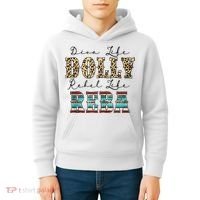 Diva Like Dolly Rebel Like Reba Leopard Texture Style Kids Hoodie thumb 4