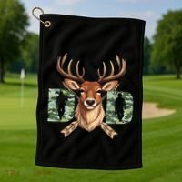 Dad Life Deer Dad Best Buckin Dad Ever Great Gift Golf Towel thumb 1