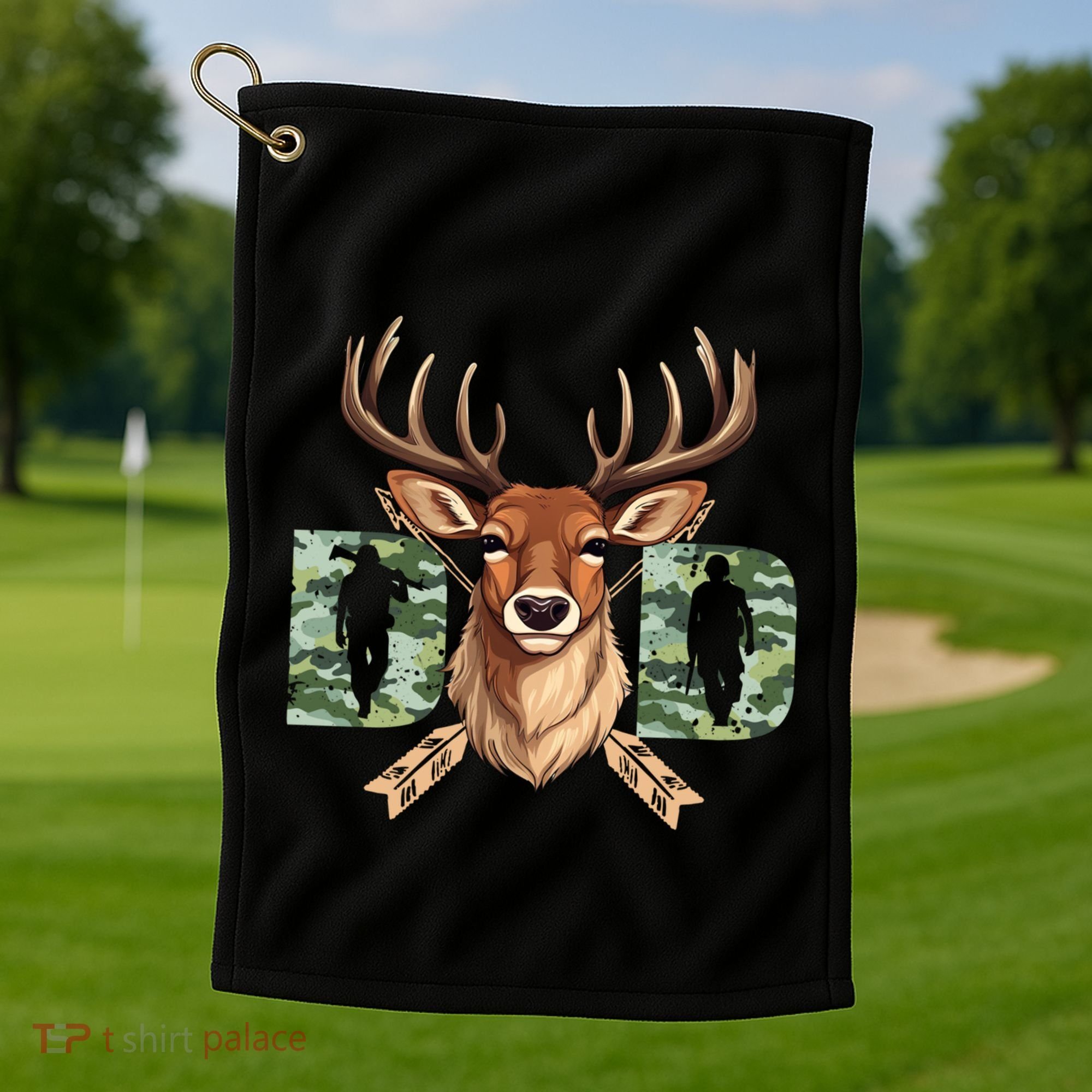 Dad Life Deer Dad Best Buckin Dad Ever Great Gift Golf Towel
