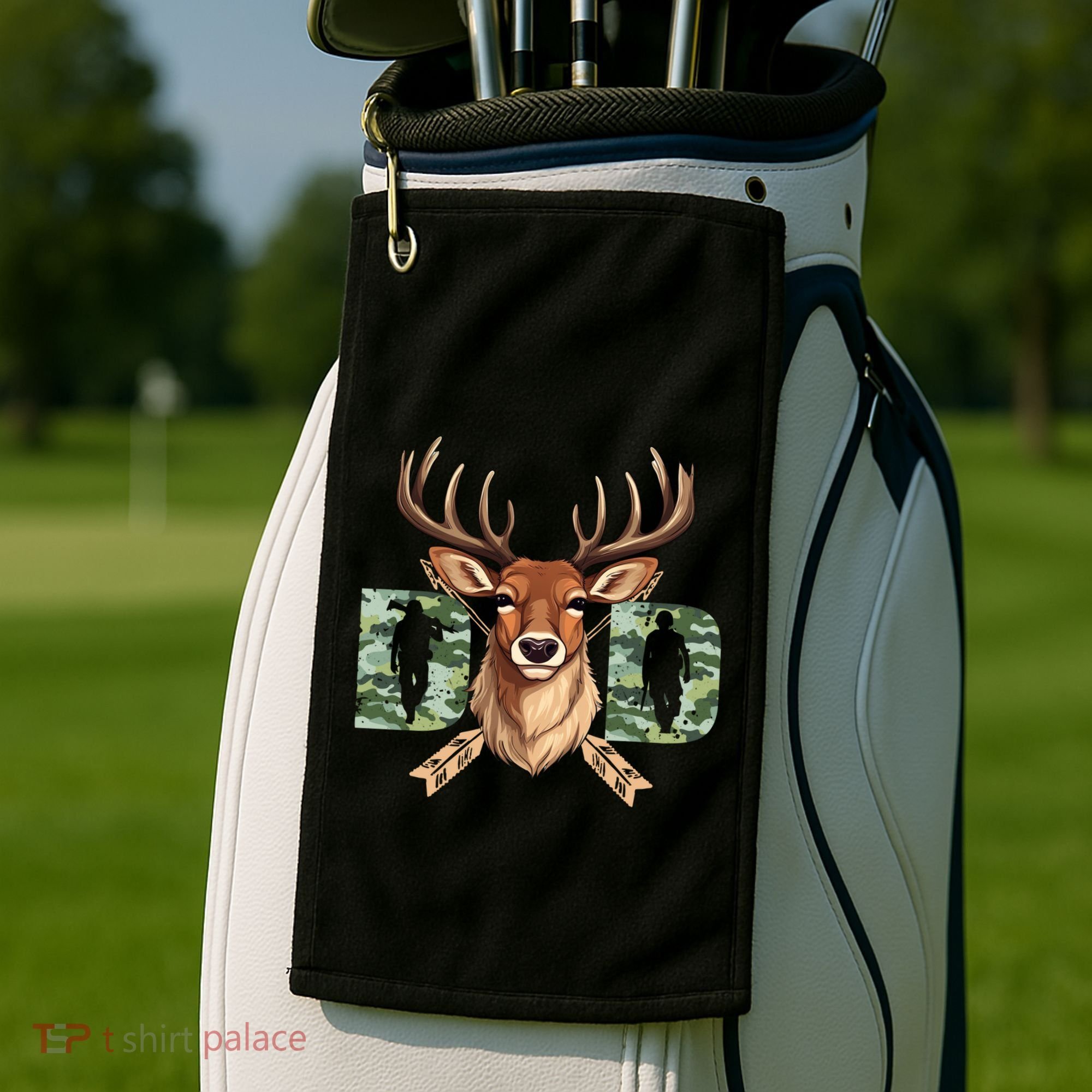 Dad Life Deer Dad Best Buckin Dad Ever Great Gift Golf Towel