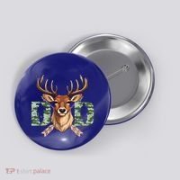 Dad Life Deer Dad Best Buckin Dad Ever Great Gift Button thumb 0