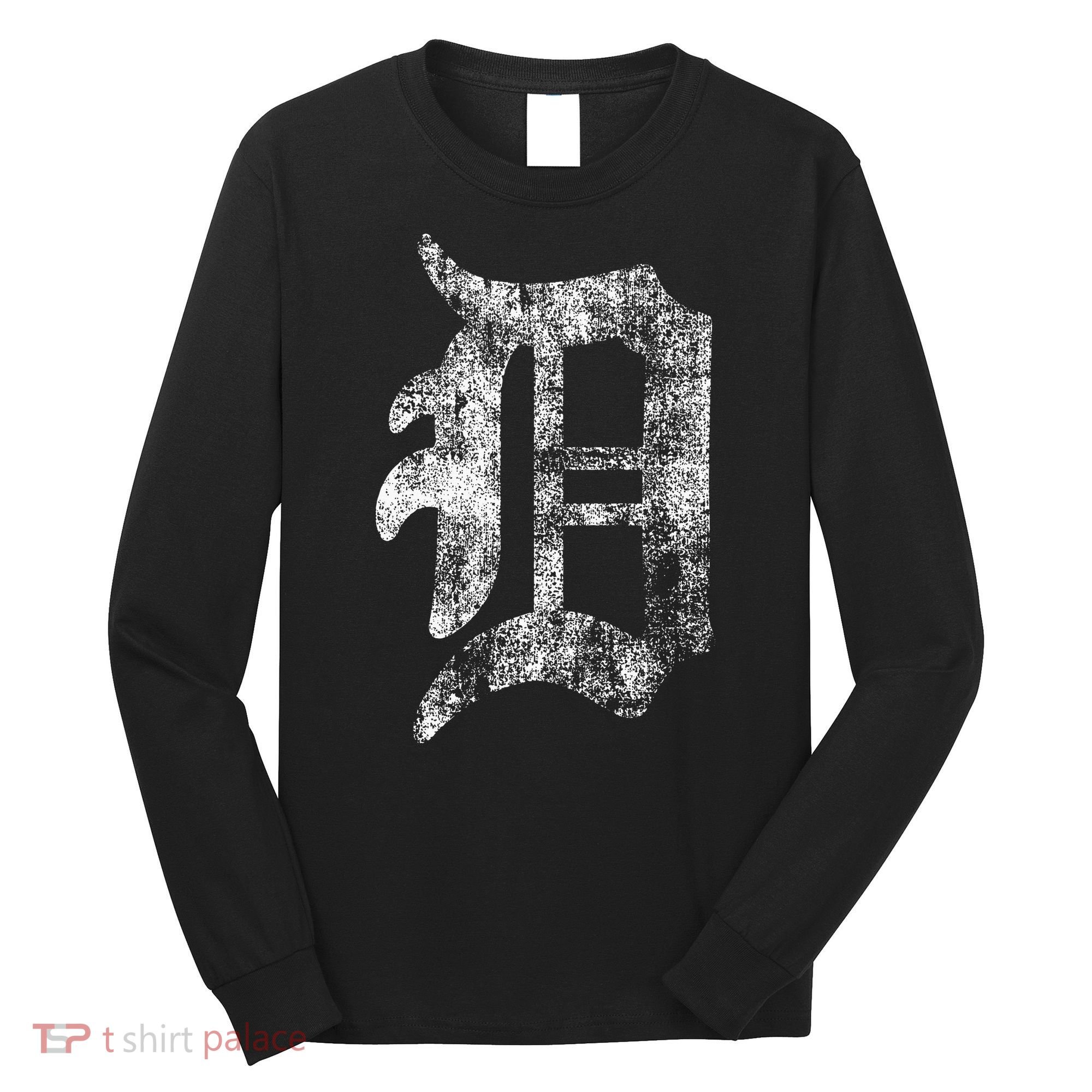 Detroit Letter Long Sleeve Shirt