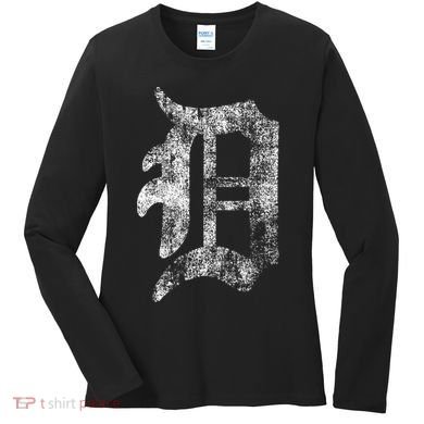 Detroit Letter Women's Long Sleeve Shirt