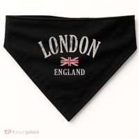 Distressed London England Uk Flag USA-Made Doggie Bandana thumb 0