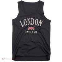 Distressed London England Uk Flag Tank Top thumb 0