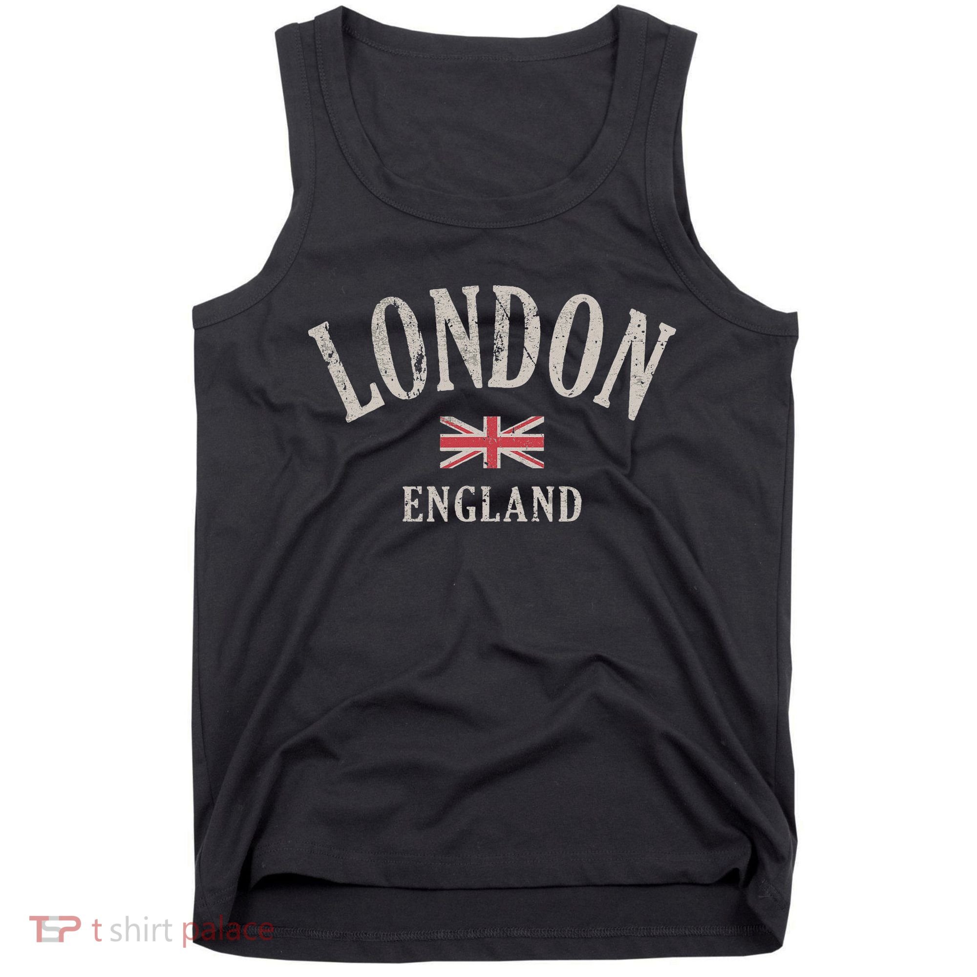 Distressed London England Uk Flag Tank Top