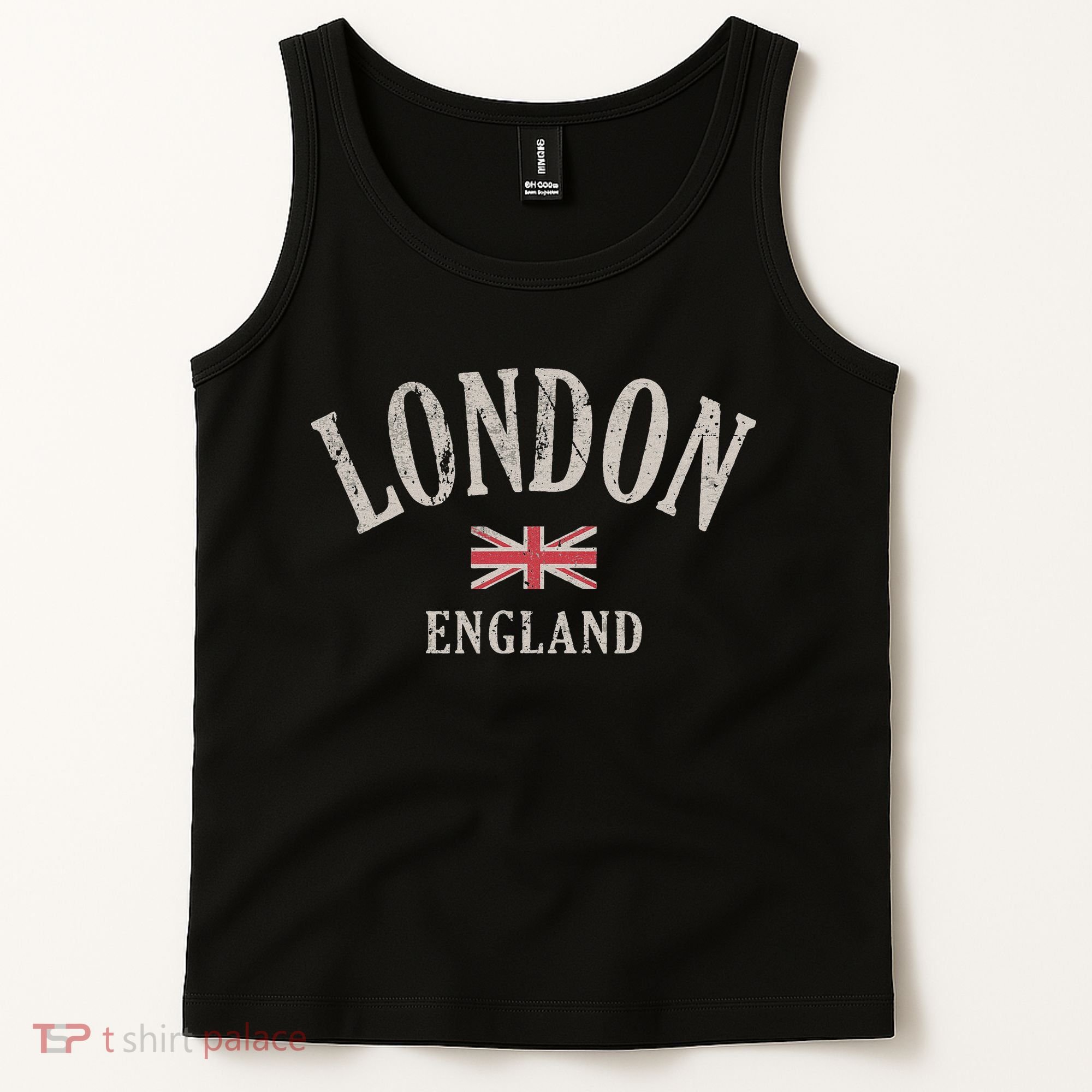 Distressed London England Uk Flag Tank Top