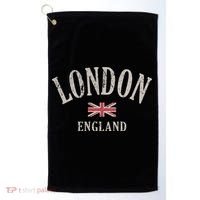 Distressed London England Uk Flag Golf Towel thumb 0