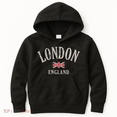 Distressed London England Uk Flag Kids Hoodie