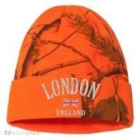 Distressed London England Uk Flag Kati Licensed 12" Camo Cuffed Beanie thumb 0