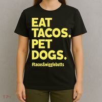 Dog Lover Eat Tacos Pet Dogs T-Shirt thumb 4