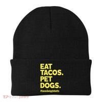 Dog Lover Eat Tacos Pet Dogs Beanie thumb 0