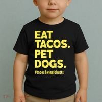 Dog Lover Eat Tacos Pet Dogs Toddler T-Shirt thumb 2