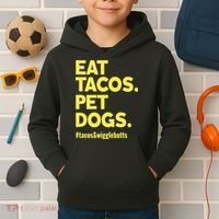 Dog Lover Eat Tacos Pet Dogs Kids Hoodie thumb 2