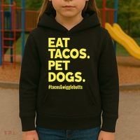 Dog Lover Eat Tacos Pet Dogs Kids Hoodie thumb 3