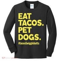 Dog Lover Eat Tacos Pet Dogs Kids Long Sleeve Shirt thumb 0
