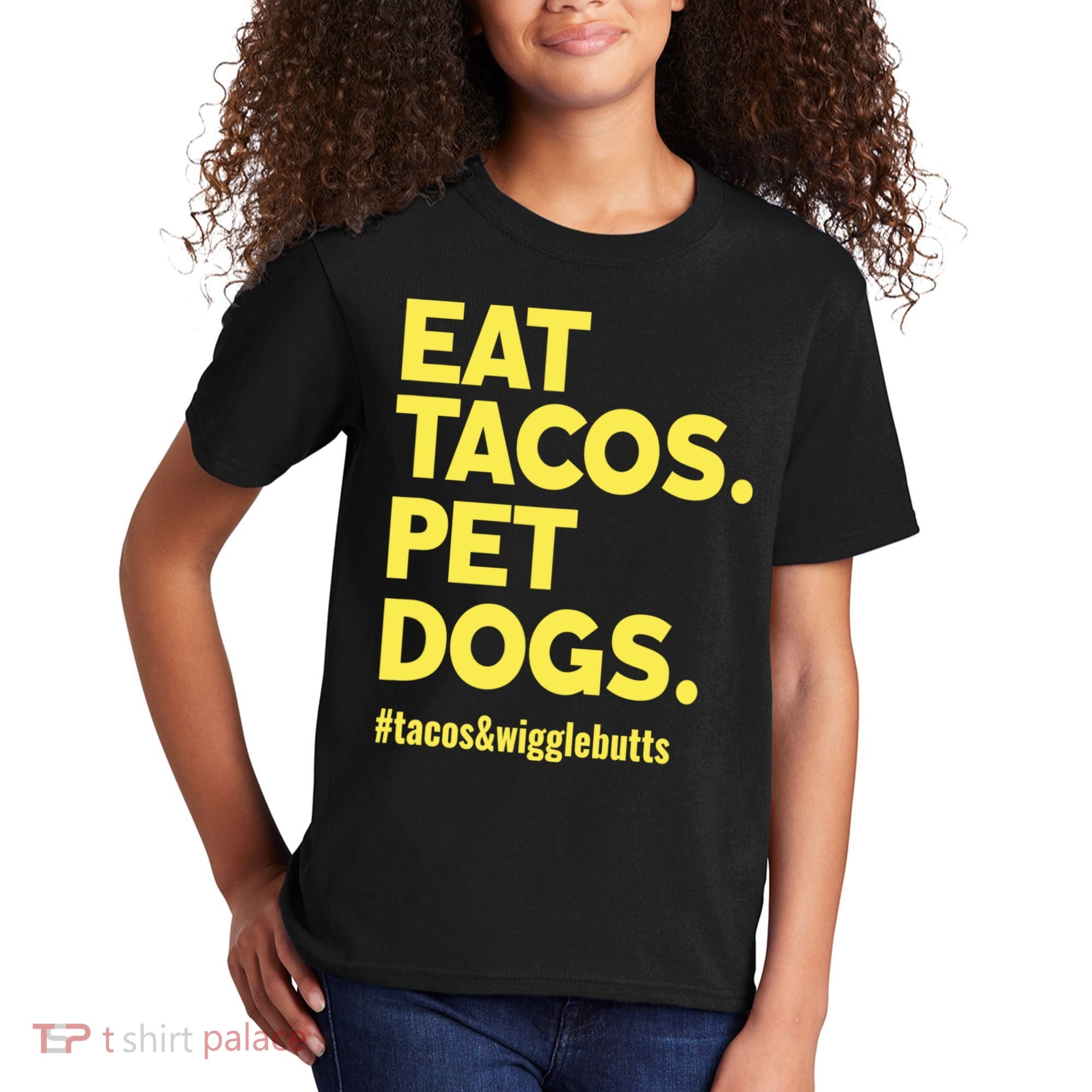 Dog Lover Eat Tacos Pet Dogs Kids T-Shirt