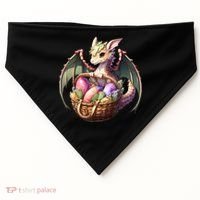 Dragon  Lover - Easter Eggs Basket USA-Made Doggie Bandana thumb 0