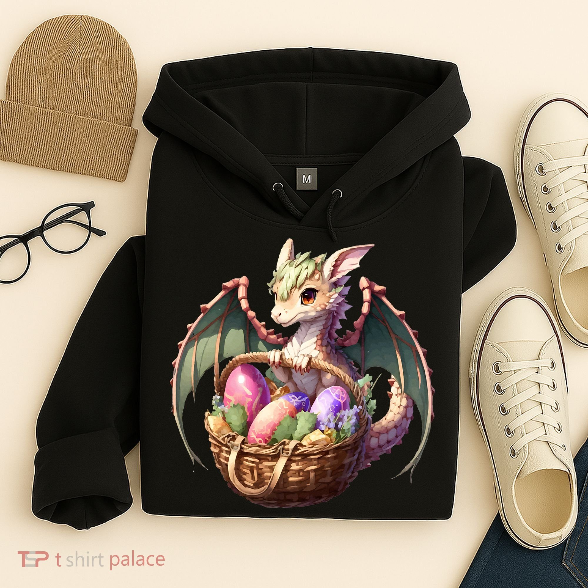 Dragon  Lover - Easter Eggs Basket Hoodie