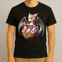 Dragon  Lover - Easter Eggs Basket T-Shirt thumb 3