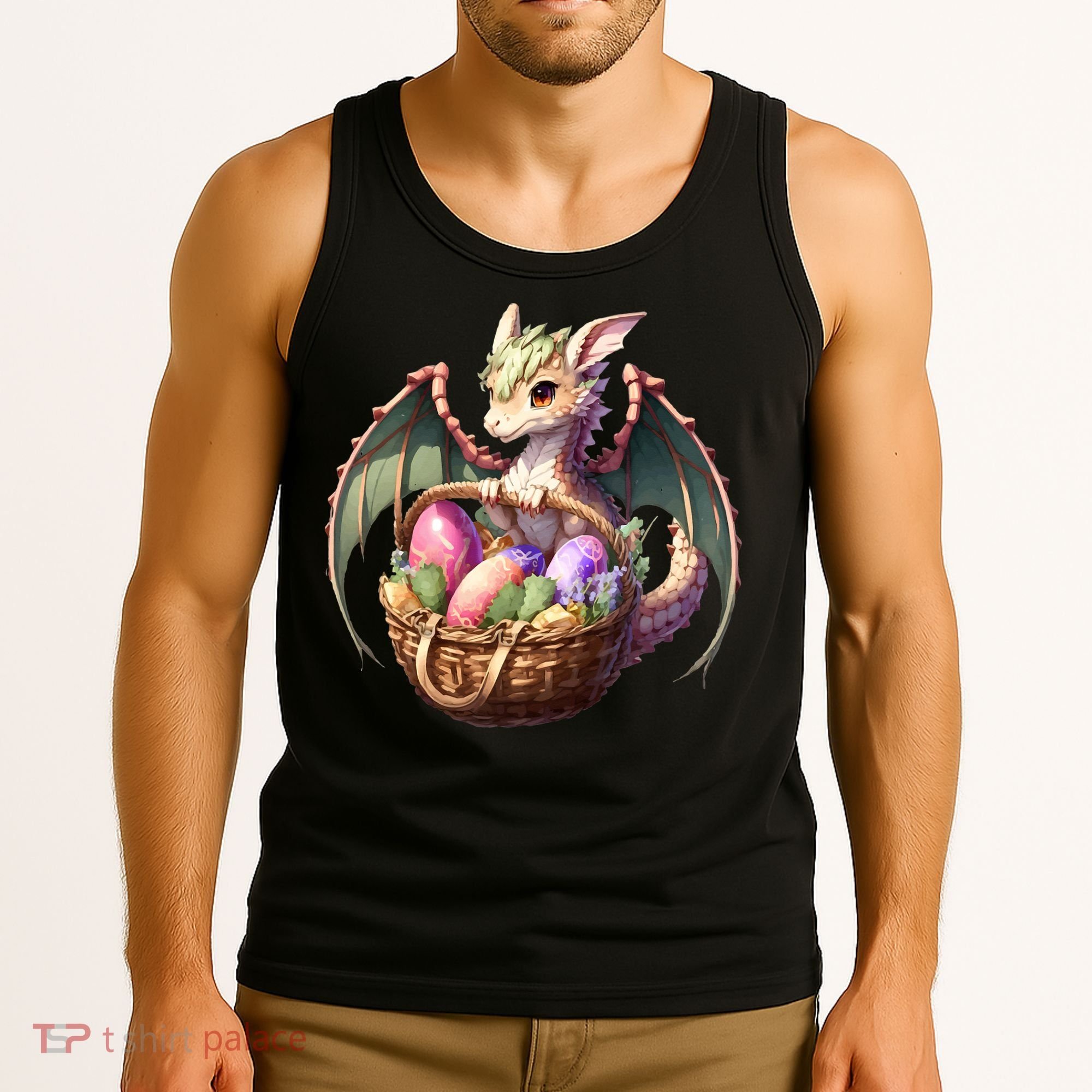 Dragon  Lover - Easter Eggs Basket Tank Top