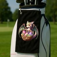 Dragon  Lover - Easter Eggs Basket Golf Towel thumb 2