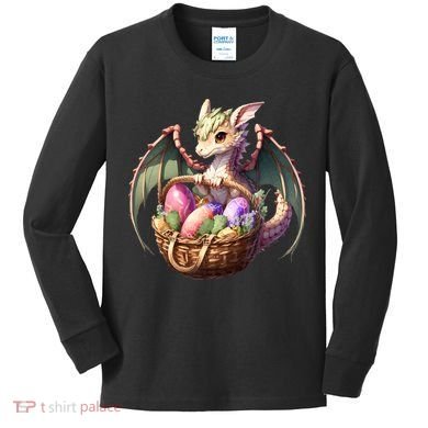Dragon  Lover - Easter Eggs Basket Kids Long Sleeve Shirt