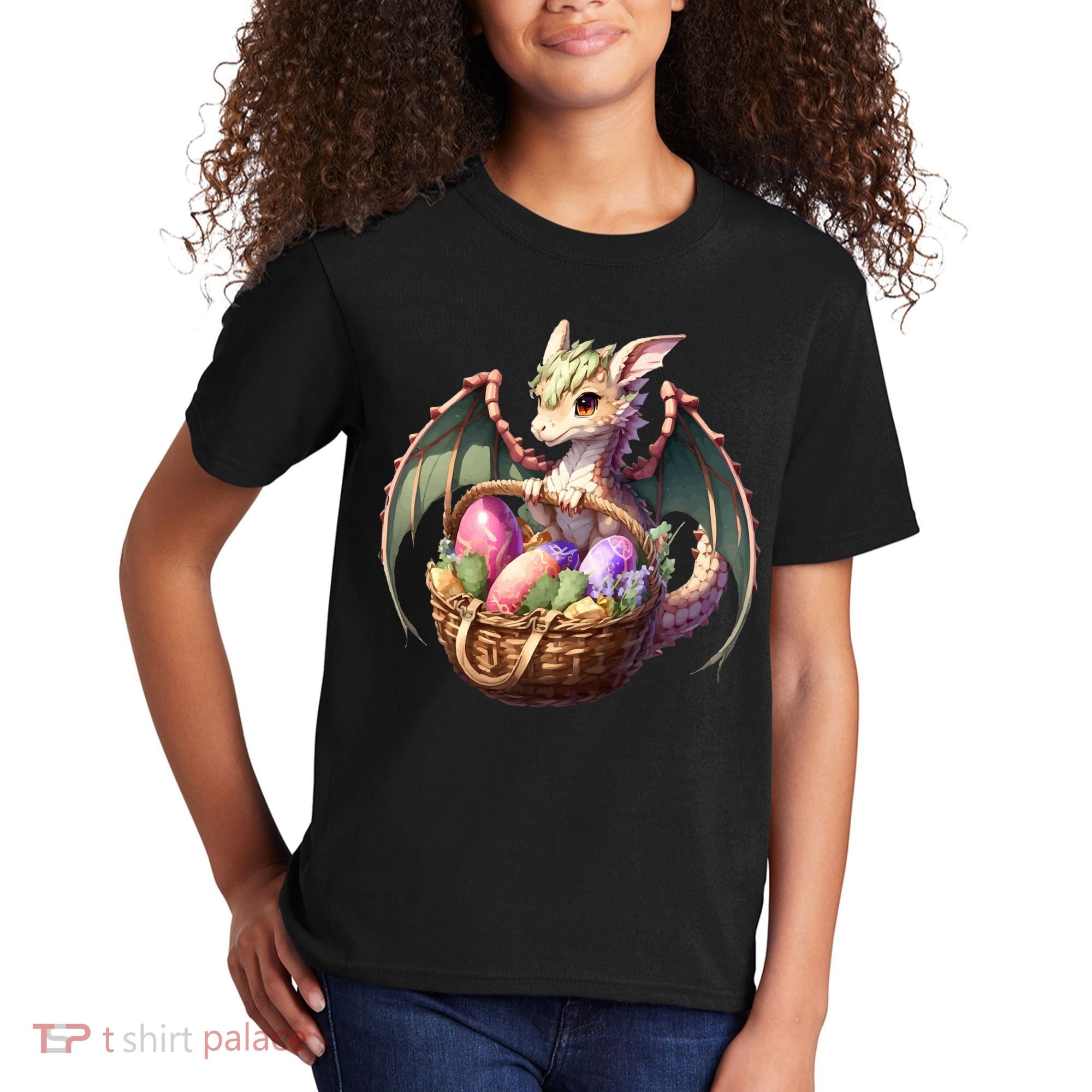 Dragon  Lover - Easter Eggs Basket Kids T-Shirt